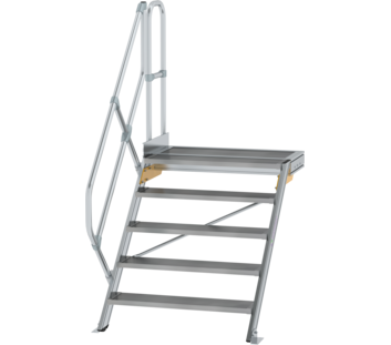 Stairs w. plat. 45° st. wid. 1,000 mm, 5 st, gr.al | © MUNK GmbH