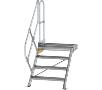 Stairs w. plat. 45° st. wid. 800 mm, 4 st, gr.al | © MUNK GmbH