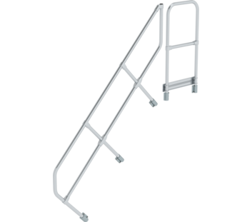 Stairs w. plat. 45° 2nd handrail for 7 steps, 45° | © MUNK GmbH