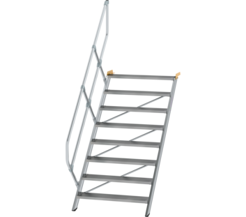 Stairs 45° step width 1,000 mm, 8 steps, gr. alu | © MUNK GmbH
