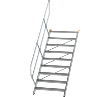Stairs 45° step width 1,000 mm, 9 steps, gr. alu | © MUNK GmbH