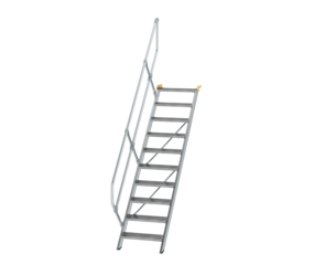 Stairs 45° step width 600 mm, 10 steps, gr. alu | © MUNK GmbH
