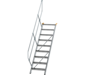 Stairs 45° step width 600 mm, 9 steps, gr. alu | © MUNK GmbH