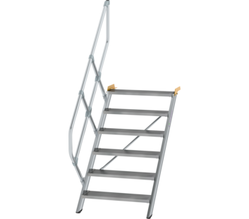 Stairs 45° step width 800 mm, 6 steps, gr. alu | © MUNK GmbH