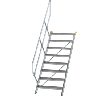 Stairs 45° step width 800 mm, 8 steps, gr. alu | © MUNK GmbH