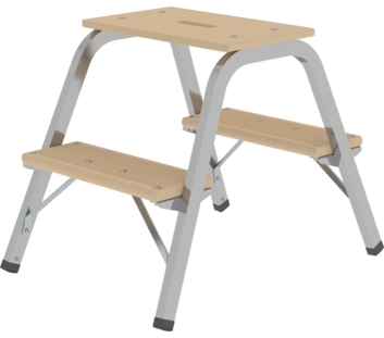 Steel and wood step stool, 2x2 steps | © MUNK GmbH