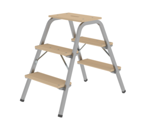 Steel and wood step stool, 2x3 steps | © MUNK GmbH
