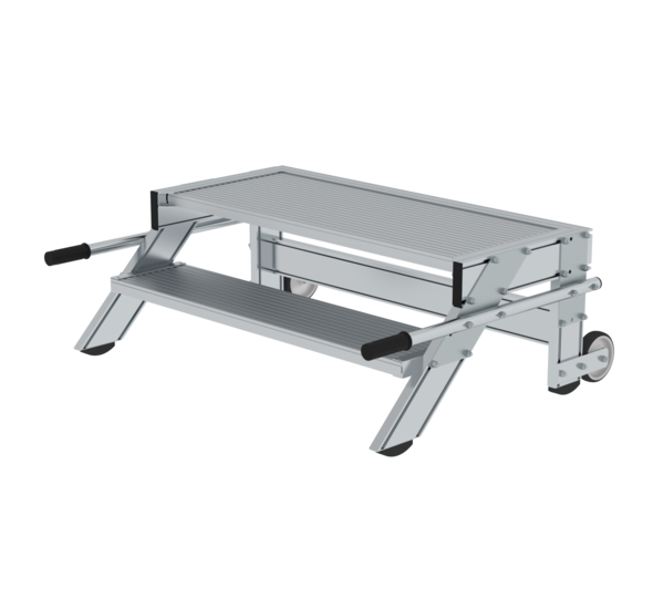 Work platform mobile 1,000 mm st width, 2 steps | © MUNK GmbH