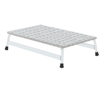 Work platform aluminium chequered plate, 1 step | © MUNK GmbH