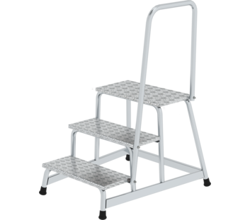 Work platform rigid w handrail, 3 steps | © MUNK GmbH