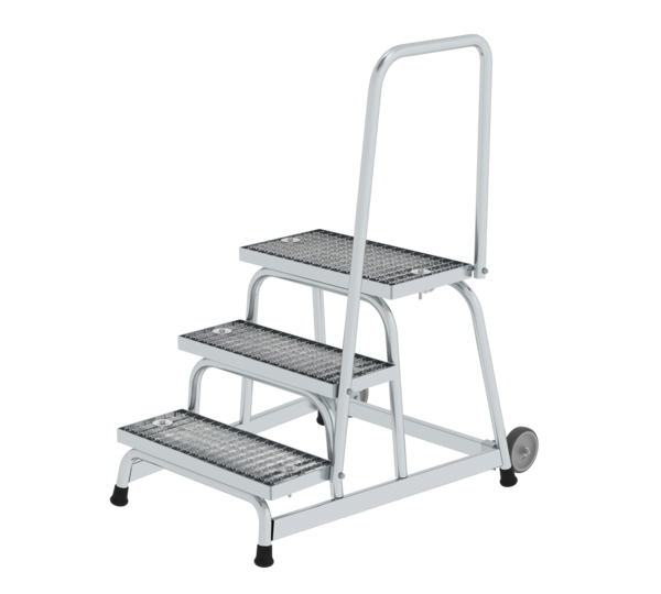 Work platform rigid st. grat w. castors/handrail | © MUNK GmbH