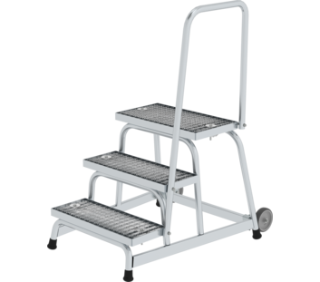 Work platform rigid st. grat w. castors/handrail | © MUNK GmbH