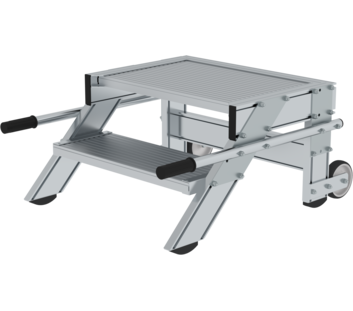 Work platform mobile 600 mm st width, 2 steps | © MUNK GmbH