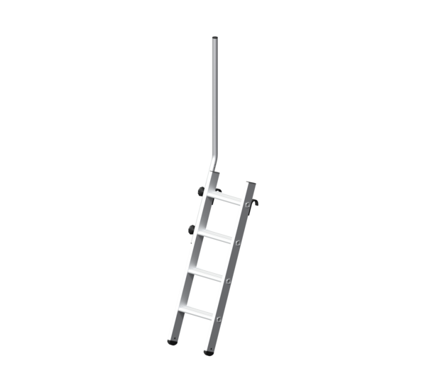 Step ladder for assembly platform with plug-in exit rail | © MUNK GmbH