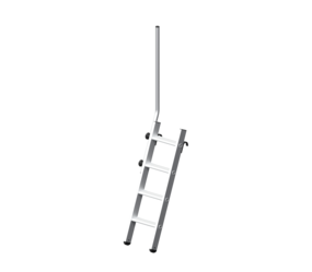 Step ladder for assembly platform with plug-in exit rail | © MUNK GmbH
