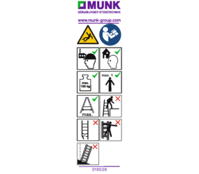 Aufkleber mit Benutzerhinweisen | © MUNK GmbH
