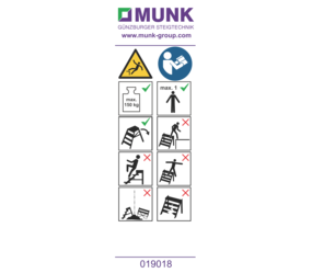 Aufkleber mit Benutzerhinweisen | © MUNK GmbH