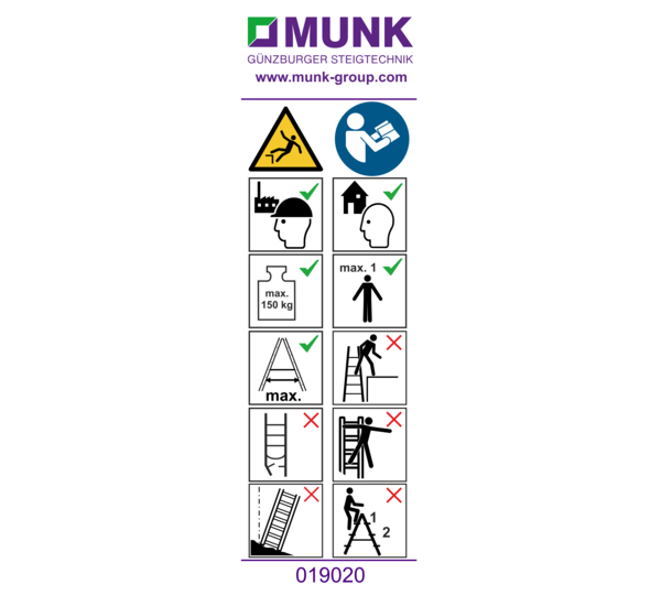 Autocollant avec instructions d’utilisation | © MUNK GmbH