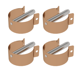 Federclip für Rollgerüst mit langen Bolzen, offen | © MUNK GmbH