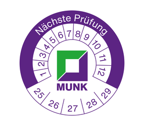 Autocollant produit Plaquette de contrôle | © MUNK GmbH