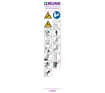 Aufkleber mit Benutzerhinweisen | © MUNK GmbH