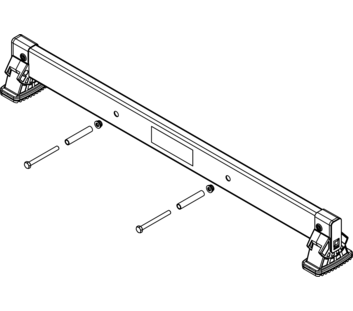 nivello crossbar 0.93 m, hole spacing 325 mm, rail height 73 mm | © MUNK GmbH