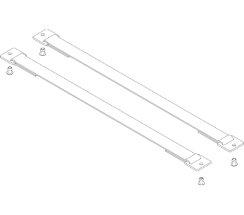 Webbing with mounting plates Length 467 mm 1 set = 2 pieces, incl. rivets | © MUNK GmbH