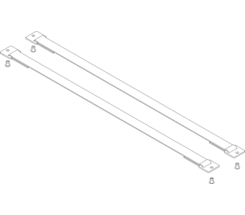 Webbing with mounting plates Length 638 mm 1 set = 2 pieces, incl. rivets | © MUNK GmbH