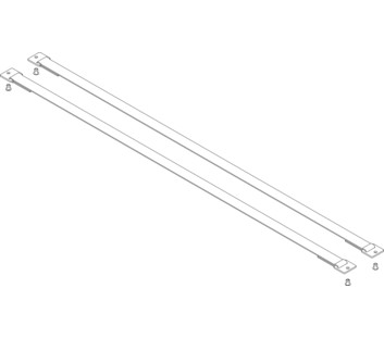 Webbing with mounting plates, length 980 mm, 1 set = 2 pieces, including rivets | © MUNK GmbH