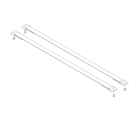 Gurtband mit Befestigungsplatten Länge 720 mm 1 Satz = 2 Stück, inkl. Nieten | © MUNK GmbH