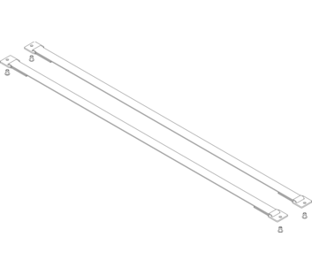 Gurtband mit Befestigungsplatten Länge 900 mm 1 Satz = 2 Stück, inkl. Nieten | © MUNK GmbH