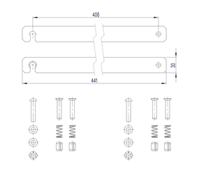 Line drawing: Rigid connection (spare part 800132) | © MUNK GmbH