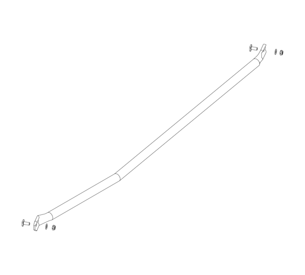 Drawing: Step bracing on a landing staircase, side view | © MUNK GmbH