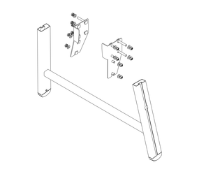 Drawing: Support component of a platform staircase, front view | © MUNK GmbH