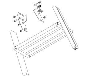 Drawing: Ascent of a platform staircase, rear side | © MUNK GmbH
