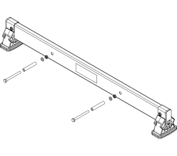 nivello-Traverse 0,93 m, Lochabstand 395 mm, Holmhöhe 73 mm | © MUNK GmbH