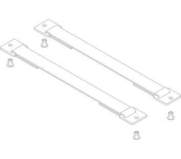 Gurtband mit Befestigungsplatten Länge 296 mm 1 Satz = 2 Stück, inkl. Nieten | © MUNK GmbH