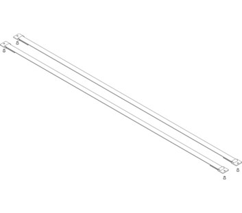 Sangle avec plaques de fixation Longueur 1322 mm 1 jeu = 2 pièces, rivets compris | © MUNK GmbH