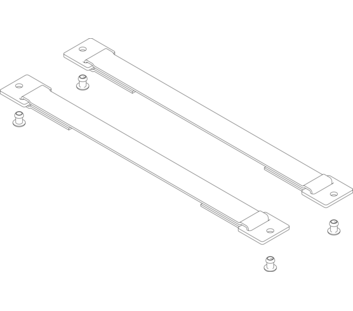 Gurtband mit Befestigungsplatten Länge 316 mm 1 Satz = 2 Stück, inkl. Nieten | © MUNK GmbH