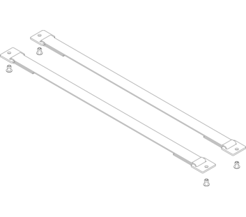 Gurtband mit Befestigungsplatten Länge 520 mm 1 Satz = 2 Stück, inkl. Nieten | © MUNK GmbH
