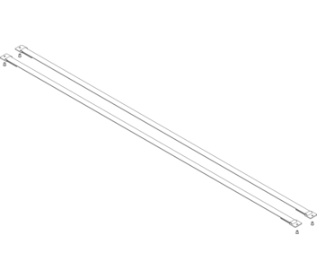 Webbing with mounting plates Length 1545 mm 1 set = 2 pieces, incl. rivets | © MUNK GmbH