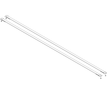 Webbing with mounting plates, length 1685 mm, 1 set = 2 pieces, including rivets | © MUNK GmbH