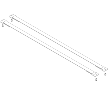 Sangle avec plaques de fixation Longueur 832 mm 1 jeu = 2 pièces, rivets compris | © MUNK GmbH