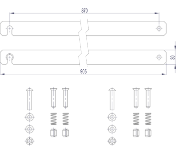 Dessin au trait : jonction rigide (pièce de rechange 800138) | © MUNK GmbH