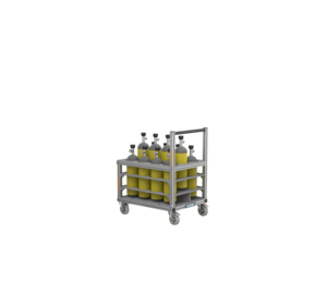 Trolley for oxygen canisters stepped | © MUNK GmbH