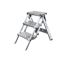 ML compact step stool, 3 st., alum. quintett des. | © MUNK GmbH