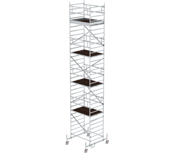 Folding scaff. 1.35x1.80m, Chass. bar & double pf, pf H=8.45m | © MUNK GmbH