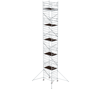 Mob. scaff 1.35x1.80m w. outr. & db.pf, pfh 11.35m | © MUNK GmbH