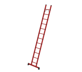 GRP rung single ladder with nivello® traverse 12 steps | © MUNK GmbH