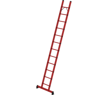 Sprossen-Anlegeleiter GFK mit nivello® Traverse 12 Stufen | © MUNK GmbH